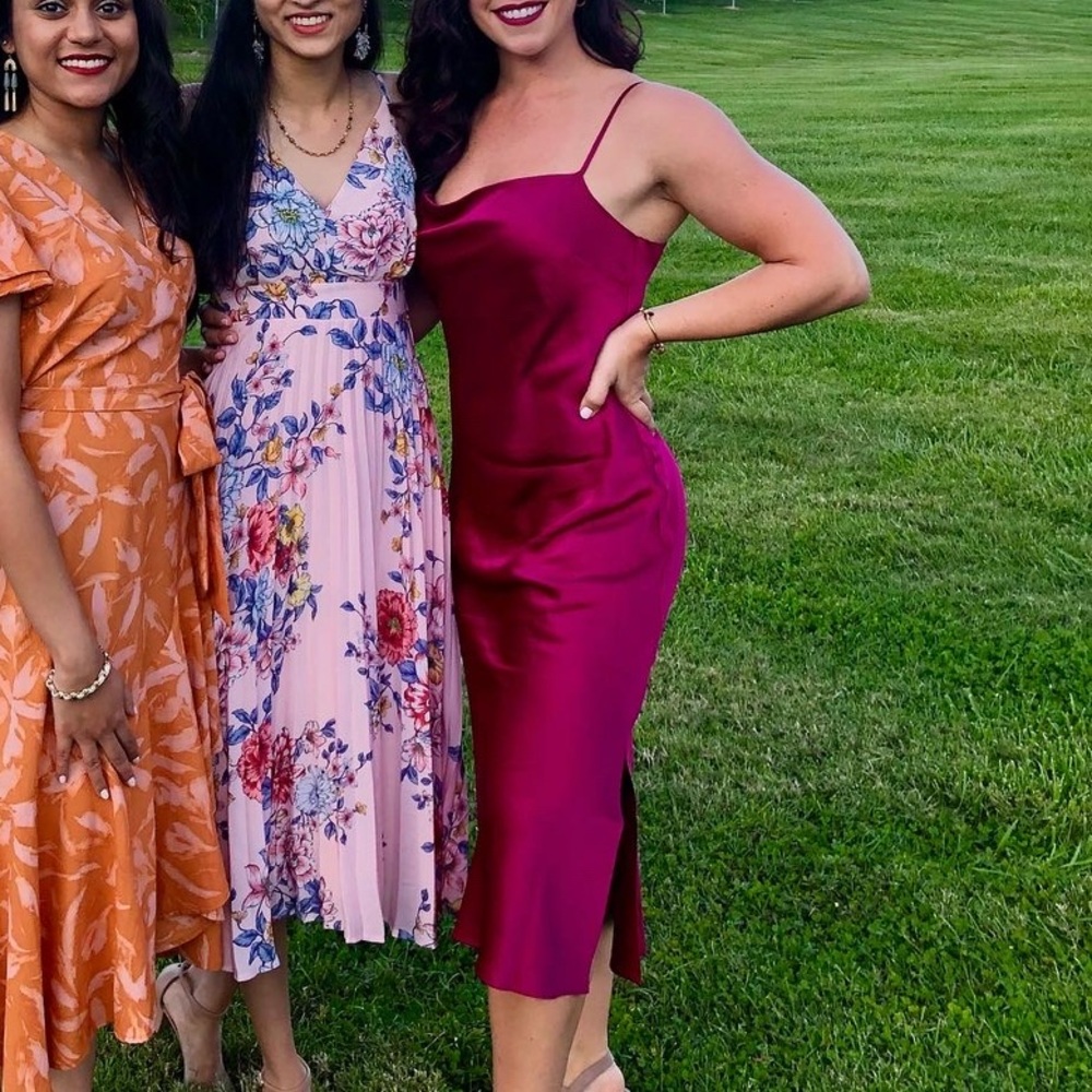 Express Women's Satin Midi Dress